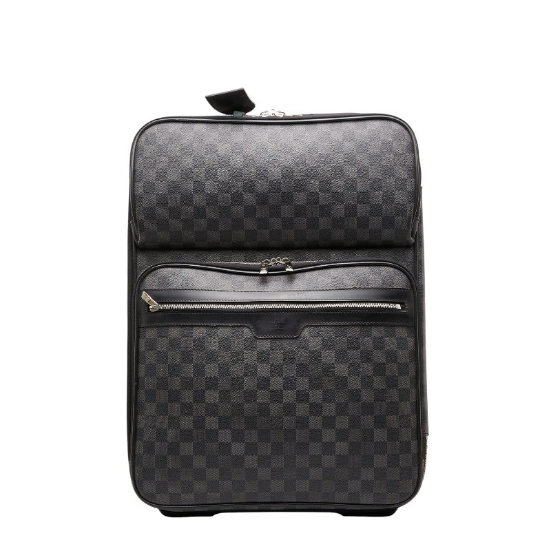 ルイ ヴィトン ダミエ グラフィット ペガス55 キャリーバッグ スーツケース N23300 ブラック PVC レザー メンズ LOUIS VUITTON 【中古】
