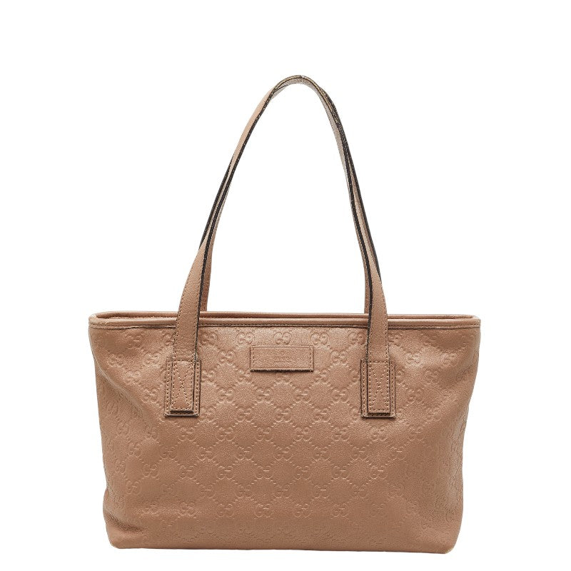 グッチ グッチシマ トートバッグ ハンドバッグ 211138 ベージュ レザー レディース GUCCI 【中古】