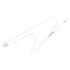 ヨンドシー K18PG ピンクゴールド ダイヤ0.05ct ハートモチーフ ネックレス レディース 4℃ 【中古】