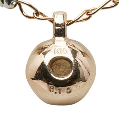 K10PG ピンクゴールド ダイヤ0.10ct ネックレス レディース 【中古】