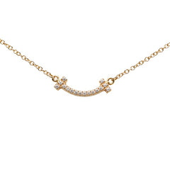 ティファニー Tスマイル ミニ ネックレス K18YG イエローゴールド レディース TIFFANY&Co. 【中古】