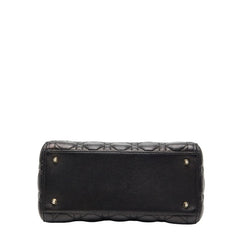 ディオール カナージュ レディディオ－ル ハンドバッグ ショルダーバッグ 2WAY ブラック レザー レディース Dior 【中古】