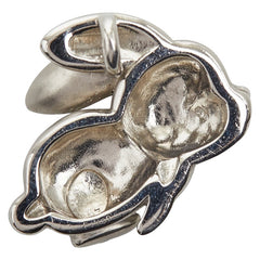 Pt900 プラチナ うさぎモチーフ ペンダントトップ レディース 【中古】