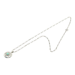 ジョージジェンセン バースペンダント クリソプレーズ 5月 ネックレス シルバー グリーン SV925 シルバー レディース Georg Jensen 【中古】