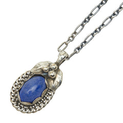 ジョージジェンセン 1992 ラピスラズリ ネックレス シルバー ブルー SV925 シルバー レディース Georg Jensen 【中古】