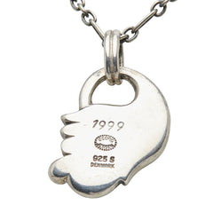 ジョージジェンセン 1999 イヤーペンダント ローズクォーツ ネックレス SV925 シルバー レディース Georg Jensen 【中古】