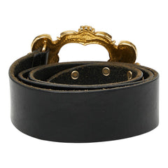 ドルチェアンドガッバーナ DGロゴ エンジェル スタッズ ベルト サイズ：85 34 ブラック レザー レディース DOLCE&GABBANA 【中古】