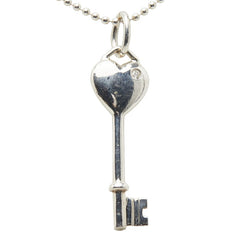 ティファニー ハートキー 1P ダイヤモンド ネックレス SV925 シルバー レディース TIFFANY&Co. 【中古】