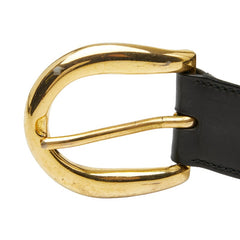 グッチ ベルト サイズ：90 36 ブラック レザー レディース GUCCI 【中古】
