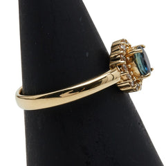 K18YG イエローゴールド サファイア0.50ct ダイヤ0.22ct リング 指輪 レディース 11号 【中古】