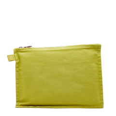 エルメス ボラボラ MM （中） ポーチ グリーン コットン レディース HERMES 【中古】