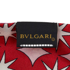 ブルガリ ツイリー セルペンティ リボン ロゴ スカーフ ピンク マルチカラー シルク レディース BVLGARI 【中古】