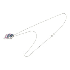 K18WG ホワイトゴールド サファイア2.07ct ダイヤ0.05ct ペンダントネックレス レディース 【中古】