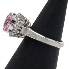 Pt900 プラチナ ピンクサファイア2.23ct ダイヤ0.55ct リング 指輪 レディース 11号 【中古】