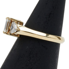 K18YG イエローゴールド ダイヤ0.517ct ダイヤ0.392ct リング 指輪 レディース 6.5号 【中古】