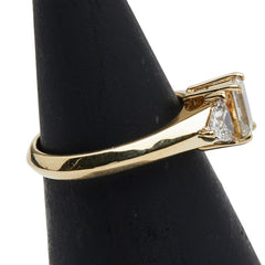 K18YG イエローゴールド ダイヤ0.517ct ダイヤ0.392ct リング 指輪 レディース 6.5号 【中古】