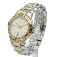 グッチ 腕時計 9040M クオーツ ベージュ文字盤 ステンレススチール メッキ メンズ GUCCI 【中古】