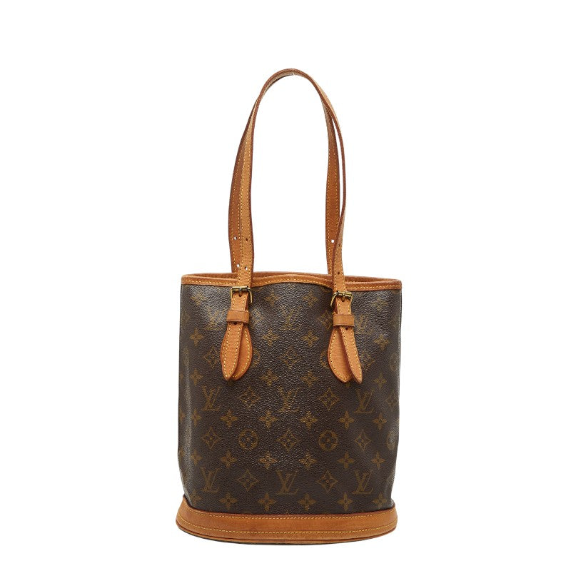 ルイ ヴィトン モノグラム バケットPM トートバッグ ハンドバッグ M42238 ブラウン PVC レザー レディース LOUIS VUITTON 【中古】