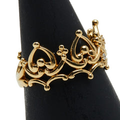 K18YG イエローゴールド ダイヤ0.03ct リング 指輪 レディース 10号 【中古】