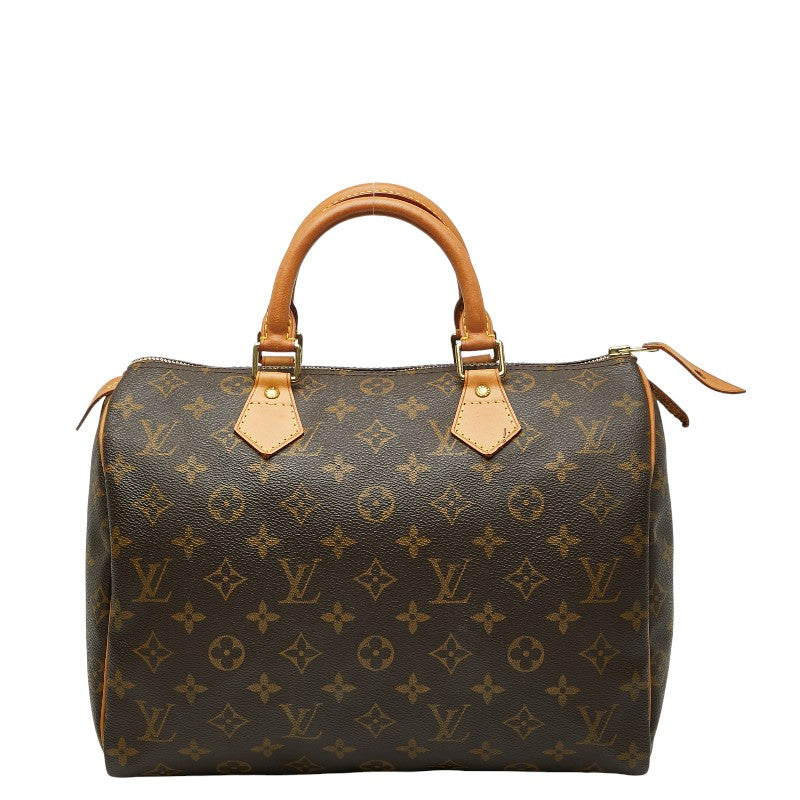 ルイ ヴィトン モノグラム スピーディ30 ハンドバッグ M41526 ブラウン PVC レザー レディース LOUIS VUITTON 【中古】