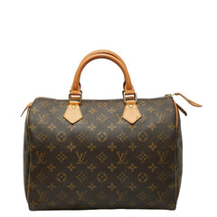 ルイ ヴィトン モノグラム スピーディ30 ハンドバッグ M41526 ブラウン PVC レザー レディース LOUIS VUITTON 【中古】