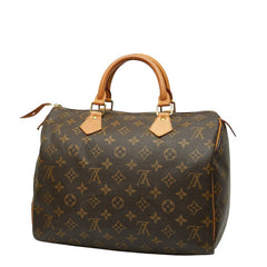 ルイ ヴィトン モノグラム スピーディ30 ハンドバッグ M41526 ブラウン PVC レザー レディース LOUIS VUITTON 【中古】