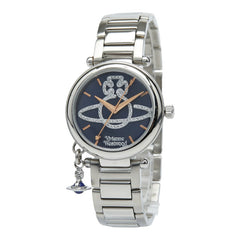 ヴィヴィアンウエストウッド 腕時計 VV006DBLSL クオーツ ネイビー文字盤 ステンレススチール レディース Vivienne Westwood 【中古】