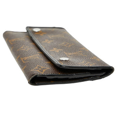ルイ ヴィトン モノグラムマカサー ポルトフォイユ ロン 長財布 M60168 ブラウン ブラック PVC レザー レディース LOUIS VUITTON 【中古】