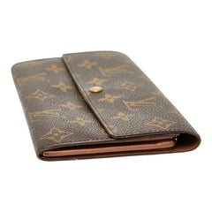 ルイ ヴィトン モノグラム ポシェット ポルト モネ クレディ 長財布 M61725 ブラウン PVC レザー レディース LOUIS VUITTON 【中古】