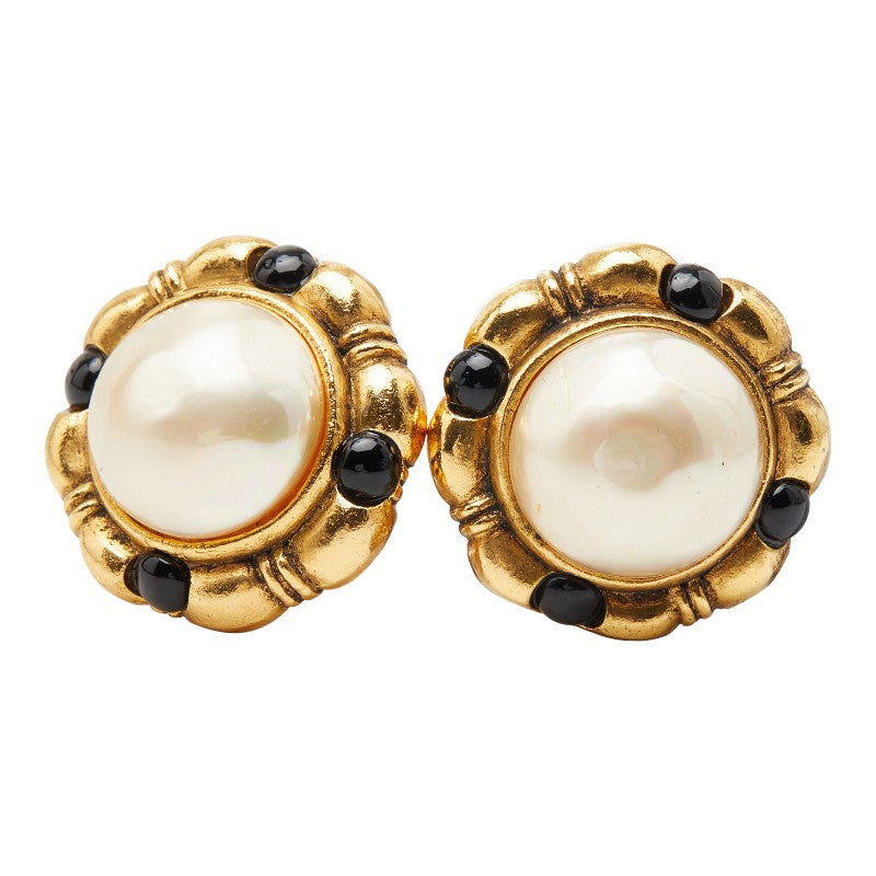 シャネル ヴィンテージ パール イヤリング ゴールド メッキ レディース CHANEL 【中古】