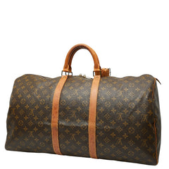 ルイ ヴィトン モノグラム キーポル55 トラベルバッグ ボストンバッグ M41424 ブラウン PVC レザー レディース LOUIS VUITTON 【中古】