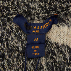 ルイ ヴィトン ニット バミューダパンツ サイズM グレー オフホワイト ウール リネン コットン/アルパカ レディース LOUIS VUITTON 【中古】