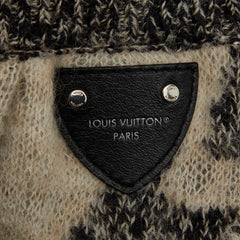 ルイ ヴィトン ニット バミューダパンツ サイズM グレー オフホワイト ウール リネン コットン/アルパカ レディース LOUIS VUITTON 【中古】