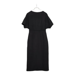 クリスチャンディオール ドルマンスリーブワンピース ドレス サイズ40 ブラック ウール シルク レディース Christian Dior 【中古】