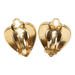 ニナリッチ ロゴ ハート ラインストーン イヤリング ゴールド シルバー メッキ メタル レディース NINA RICCI 【中古】