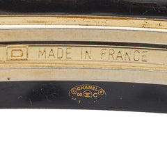 シャネル マトラッセ バレッタ ゴールド ブラック メッキ プラスチック レディース CHANEL 【中古】