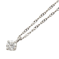 Pt900 プラチナ Pt850 プラチナ ダイヤ0.221ct 1P プチ ペンダントネックレス レディース 【中古】