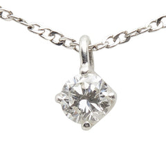 Pt900 プラチナ Pt850 プラチナ ダイヤ0.221ct 1P プチ ペンダントネックレス レディース 【中古】