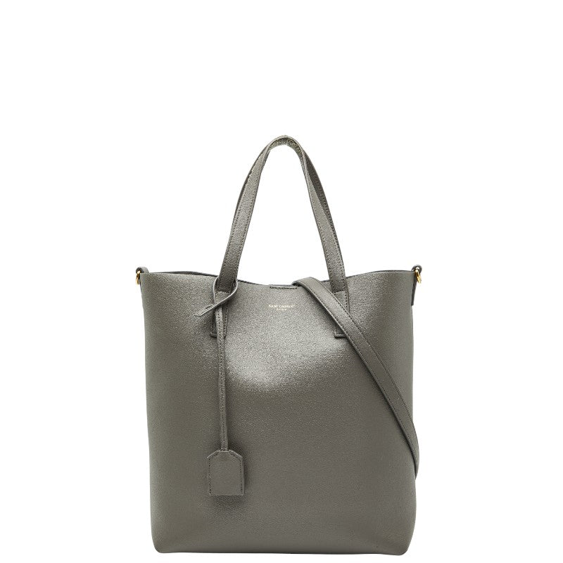 サンローラン トイ ショッピング ハンドバッグ ショルダーバッグ 2WAY 498612 グレー レザー レディース SAINT LAURENT 【中古】