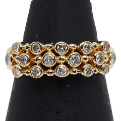 K18YG イエローゴールド ダイヤ0.50ct リング 指輪 レディース 10.5号 【中古】