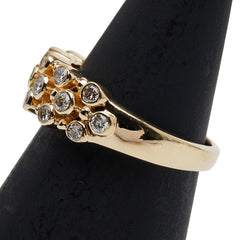 K18YG イエローゴールド ダイヤ0.50ct リング 指輪 レディース 10.5号 【中古】