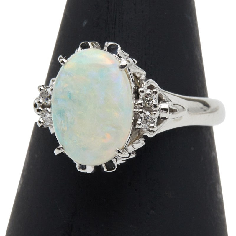 Pm900 オパール1.85ct ダイヤ0.07ct リング 指輪 レディース 15号 【中古】