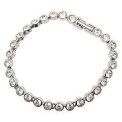 スワロフスキー テニスブレスレット シルバー メタル レディース SWAROVSKI 【中古】