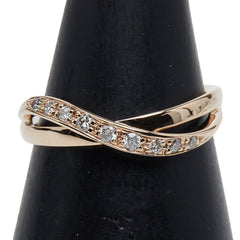 ヨンドシー K18PG ピンクゴールド ダイヤ0.12ct リング 指輪 レディース 4℃ 10号 【中古】