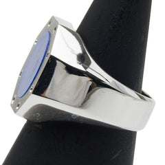 K18WG ホワイトゴールド ラピスラズリ ダイヤ0.06ct リング 指輪 レディース 16.5号 【中古】