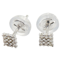 K18WG ホワイトゴールド ダイヤ0.10ct スタッドピアス レディース 【中古】