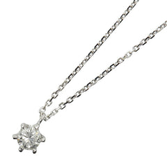 K18WG ホワイトゴールド ダイヤ0.20ct プチネックレス レディース 【中古】