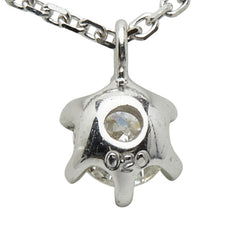 K18WG ホワイトゴールド ダイヤ0.20ct プチネックレス レディース 【中古】
