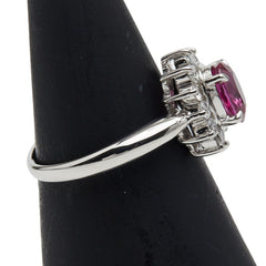 Pt900 プラチナ ルビー0.93ct ダイヤ0.38ct リング 指輪 レディース 11号 【中古】