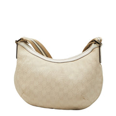 グッチ GGキャンバス 斜め掛けショルダーバッグ 181092 ホワイト ベージュ キャンバス レザー レディース GUCCI 【中古】